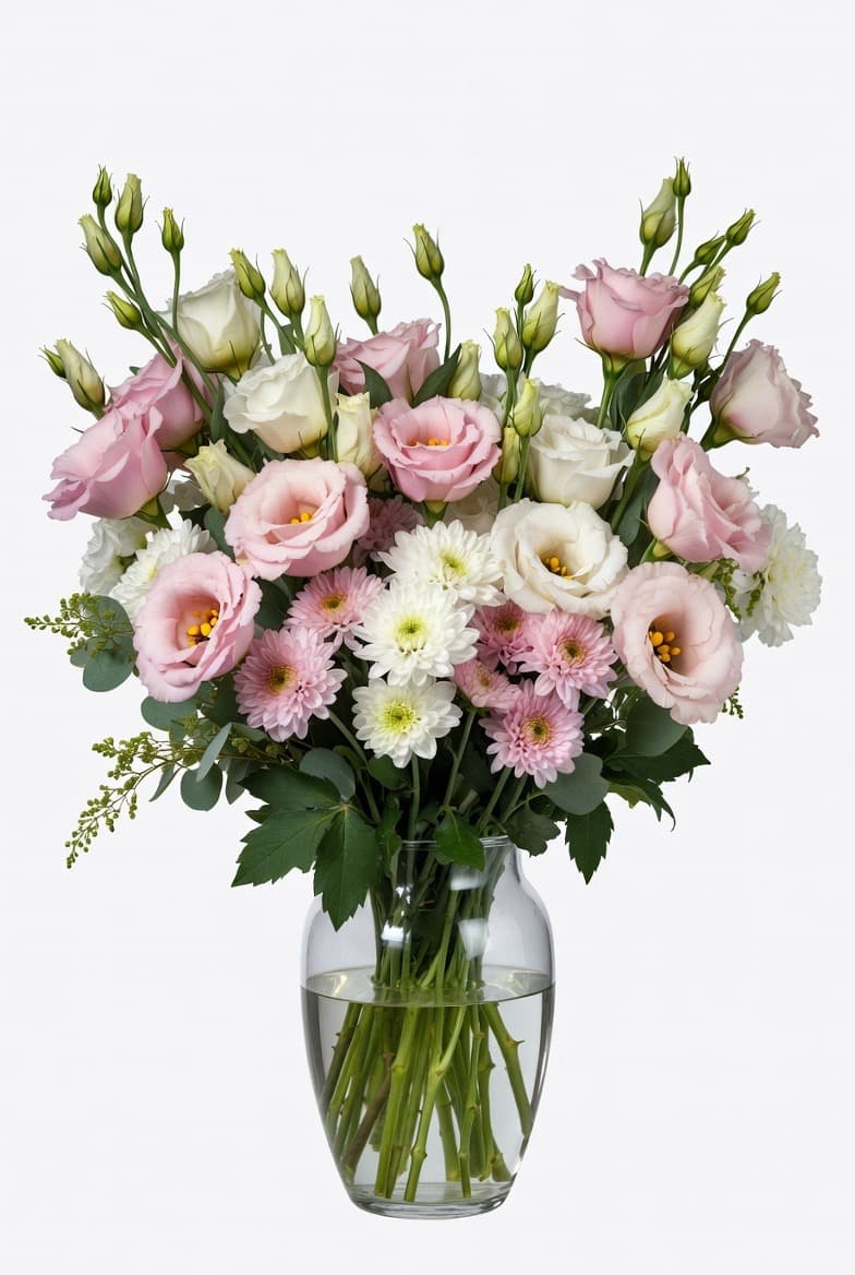 זר בגווני ורוד ולבן