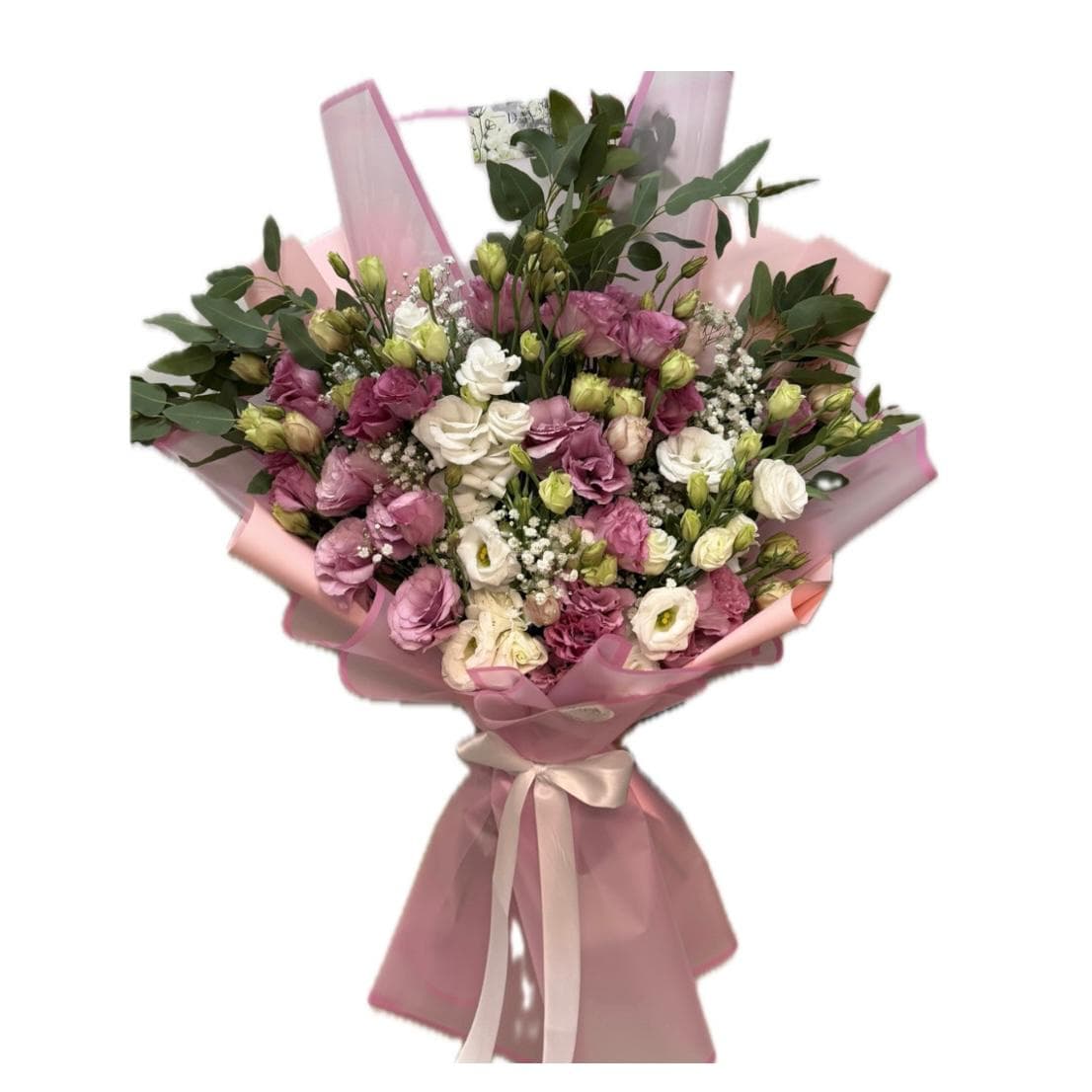 זר פרימיום גווני ורוד לבן