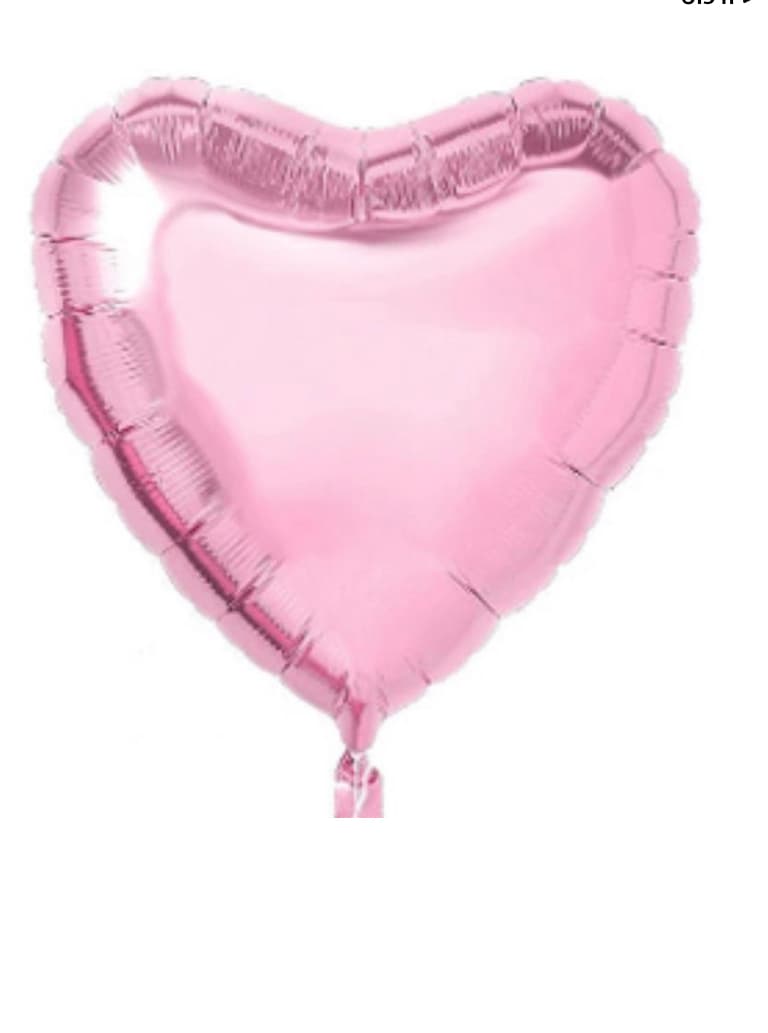 בלון לב רוז ורוד